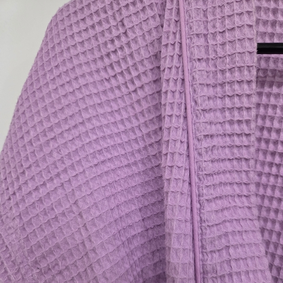 SPA BY CHARTER CLUB WOMEN'S LAVENDER WAFFLE SHORT ROBE SIZE LARGE - Picture 6 of 7